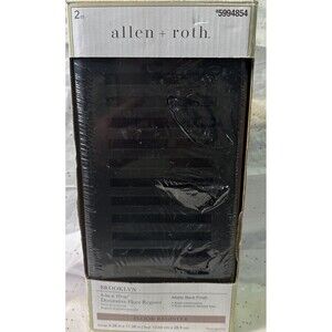 Allen + Roth 4-in x 10-in  Airflow Steel Matte Black Floor Register 2-pack